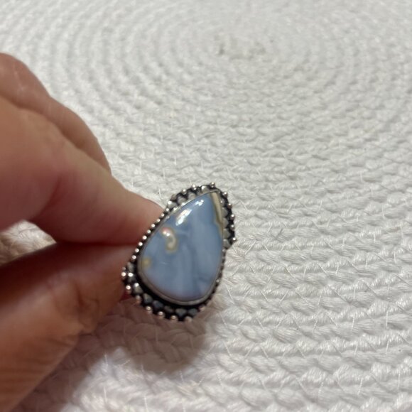 Gorgeous OWYHEE OPAL Handmade Sterling 925 Ring Size 7.5 #478D - Picture 3 of 3